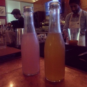Two of the bottled cocktails available at The People's Last Stand